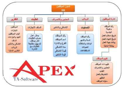 برنامج HR APEX لادارة شئون الموظفين 