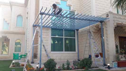 مظلات وسواتر sawater-sa.com, ورشة تركيب مظلات