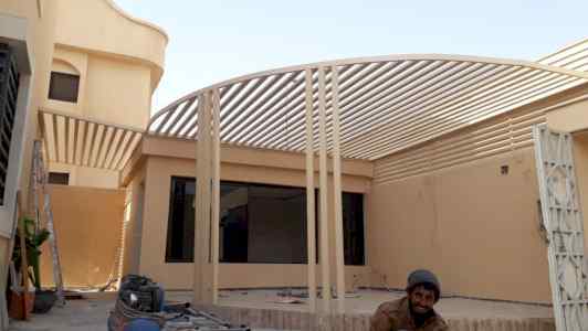 مظلات وسواتر sawater-sa.com, ورشة تركيب مظلات